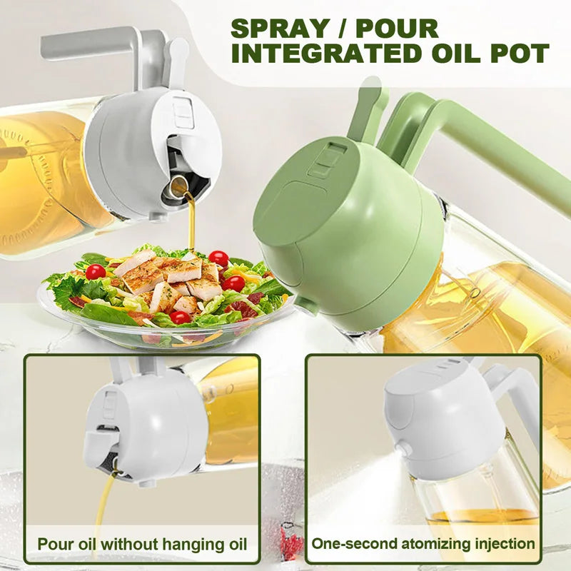 Kitchen Oils Spray Olive Oil Cruet Spray  Home Kitchen Air Fryer Spray Camping BBQ Cooking Plastic Oil Bottle  200/300ml/500ml