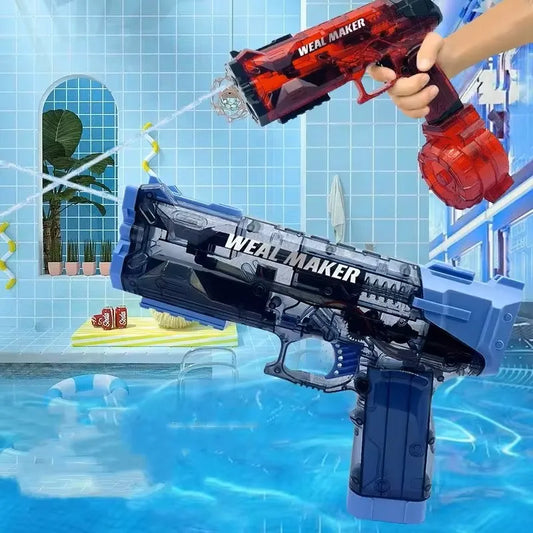 Automatic Water Electric Gun Shooting Toys Water Spray Pistol for Pool Portable High Pressure Watergun Summer Games for Children