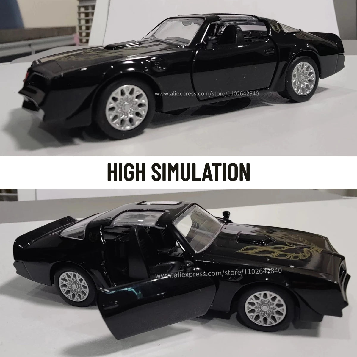 1:36 Muscle Car Model 1978 Pontiac Firebird Replica Scale Metal Miniature Art Home Decor Xmas Kid Gift Toy Collection