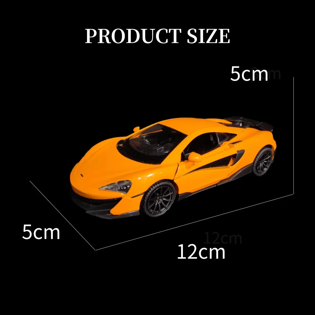 1/36 Mclaren 600LT 650S Pullback Toy Car Model Official Licensed Scale Replica Metal Diecast Miniature Art Xmas Kid Boy Gift