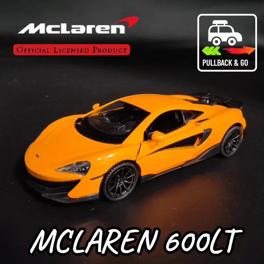 1/36 Mclaren 600LT 650S Pullback Toy Car Model Official Licensed Scale Replica Metal Diecast Miniature Art Xmas Kid Boy Gift