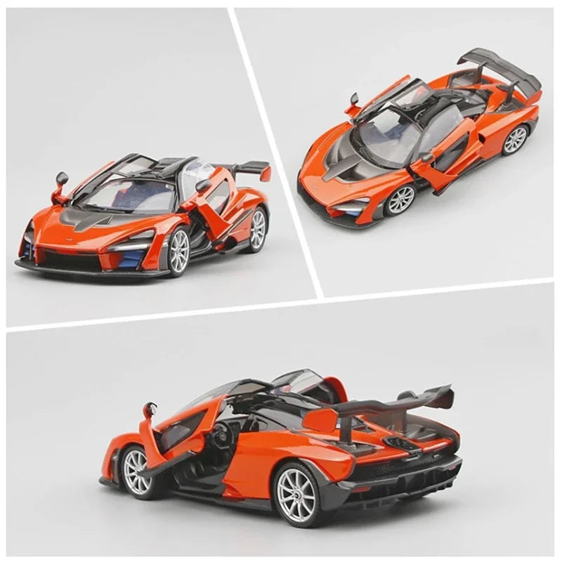 1/24 Senna Alloy Sports Car Model Diecasts Metal Racing Vehicles Super Car Model Simulation Collection Kids Toys Gift Decoration