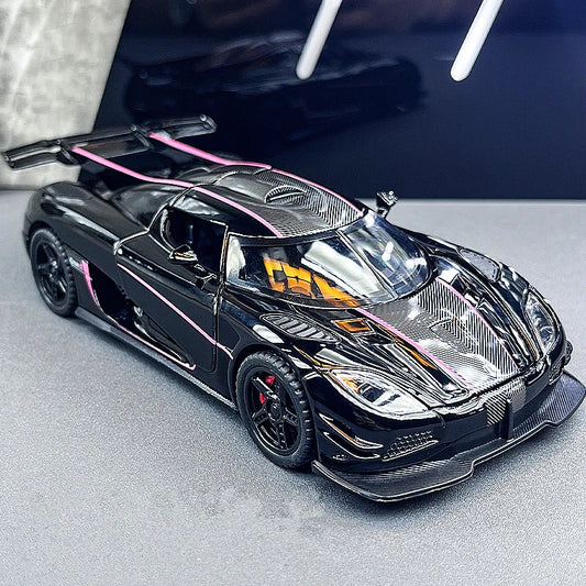 1:32 Koenigsegg ONE 1 Alloy Sports Car Model Diecast Metal Super Race Car Vehicle Model Simulation Sound and Light Kids Toy Gift