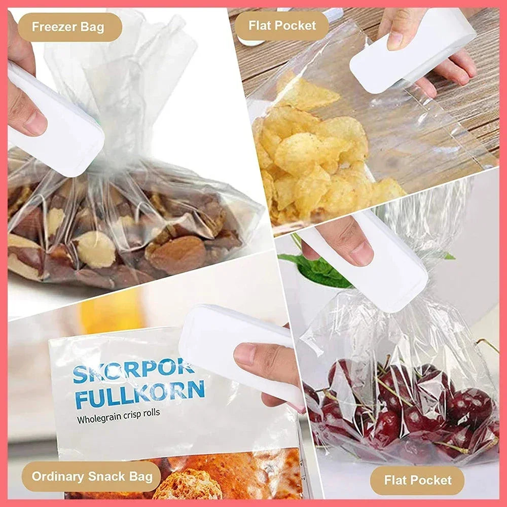 Mini Heat Bag Sealing Machine Handhold Bags Package Sealer Thermal Plastic Food Bag Portable Sealer Packing Kitchen Gardgets